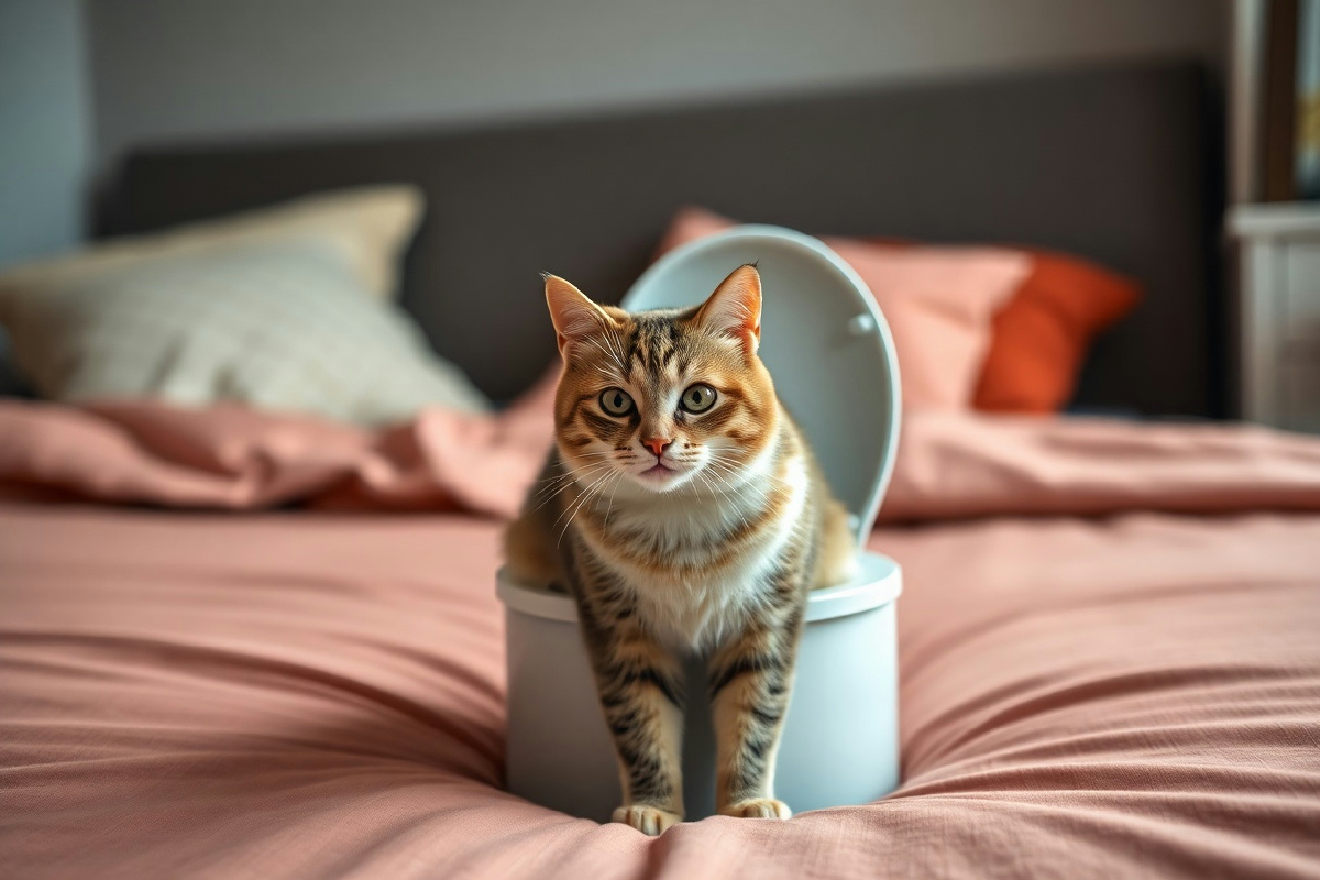 Perché il tuo gatto sceglie il letto come toilet: cause psicologiche e ambientali da esplorare