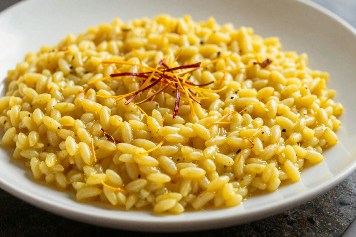 Risotto allo zafferano: il trucco finale che esalta il sapore dei pistilli e fa la differenza