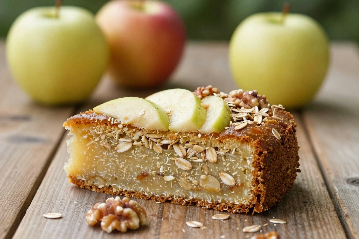 Torta di mele, avena e noci: il dolce leggero che fa bene e sorprende il palato a 190 kcal